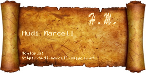 Hudi Marcell névjegykártya